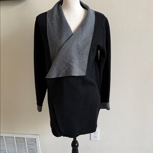 Love Token Black and Gray Cardigan Sweater